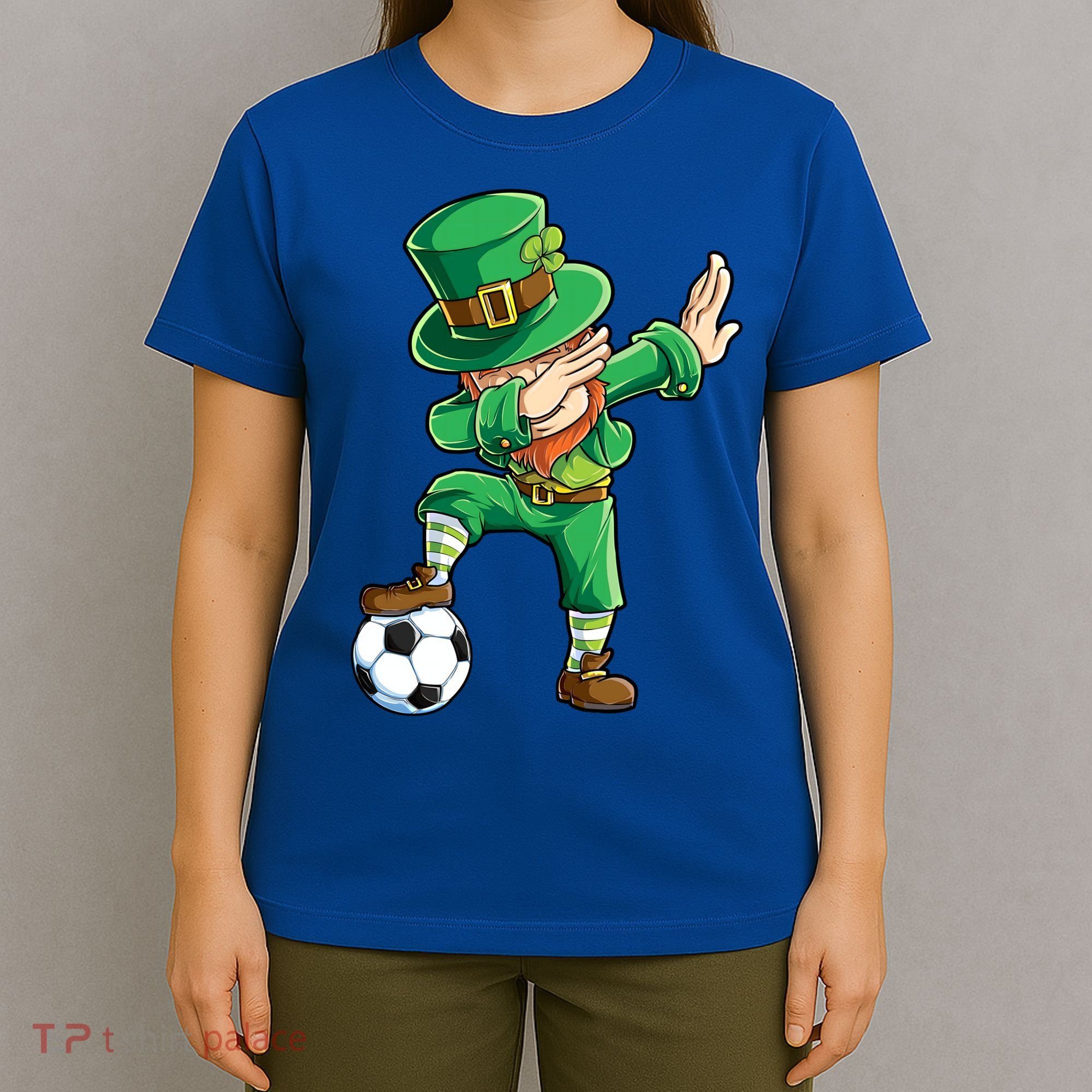 Dabbing Leprechaun St Patricks Day Soccer Sports Gift T-Shirt