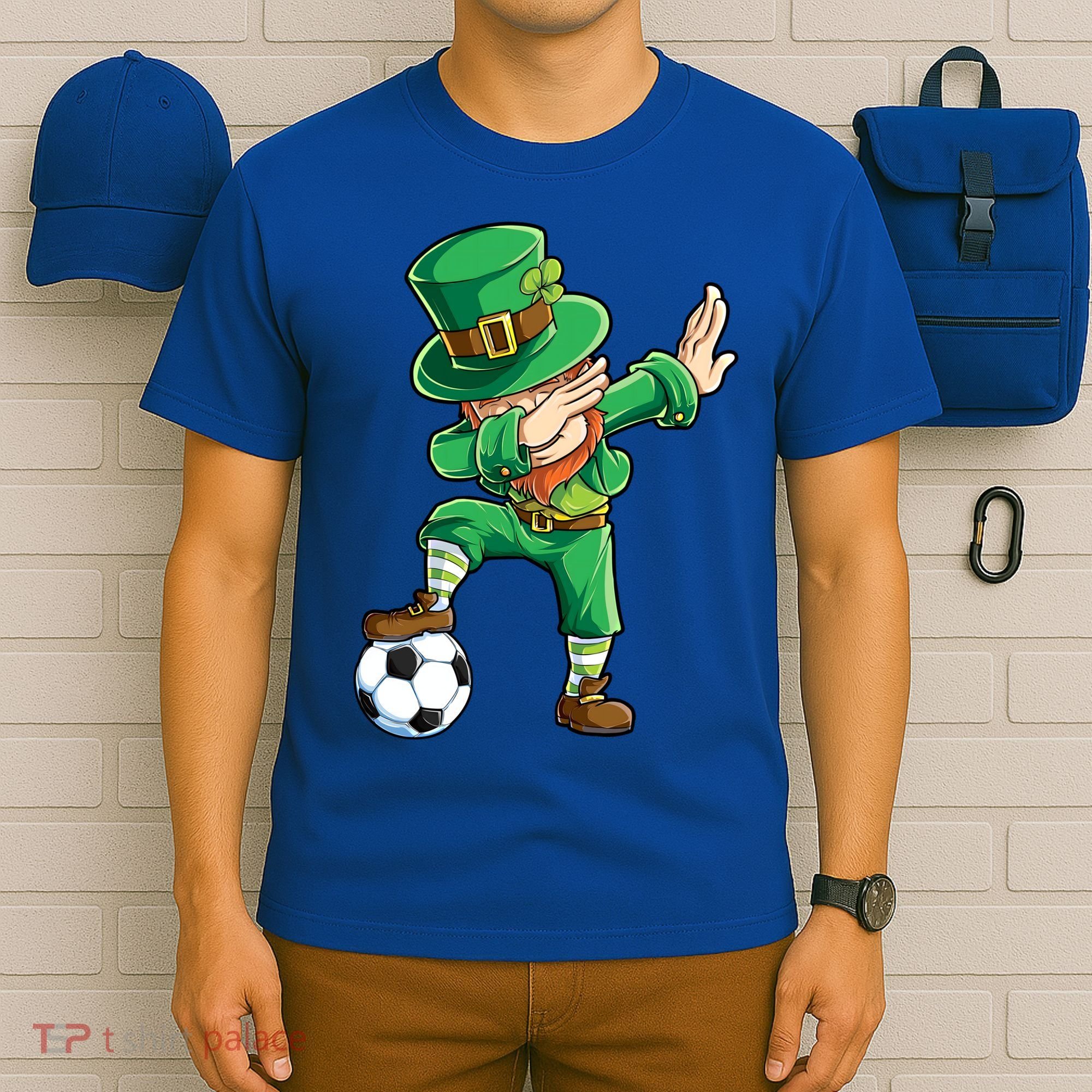 Dabbing Leprechaun St Patricks Day Soccer Sports Gift T-Shirt