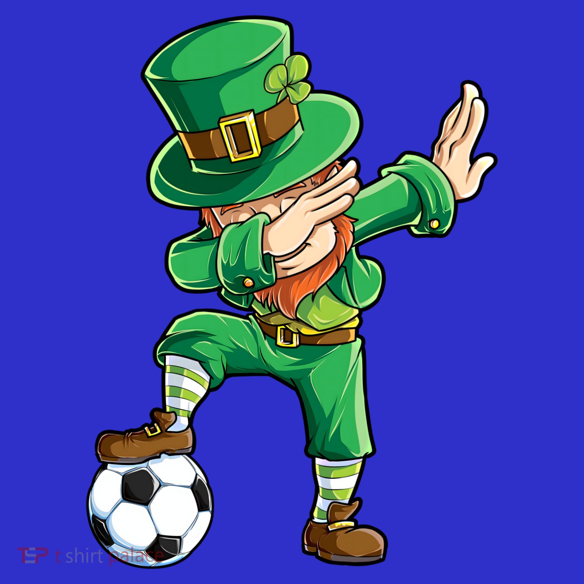 Dabbing Leprechaun St Patricks Day Soccer Sports Gift T-Shirt