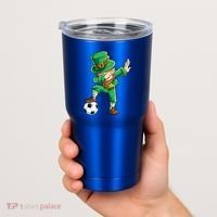 Dabbing Leprechaun St Patricks Day Soccer Sports Gift Tumbler thumb 2