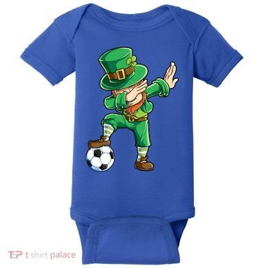 Dabbing Leprechaun St Patricks Day Soccer Sports Gift Baby Bodysuit