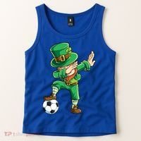 Dabbing Leprechaun St Patricks Day Soccer Sports Gift Tank Top thumb 2