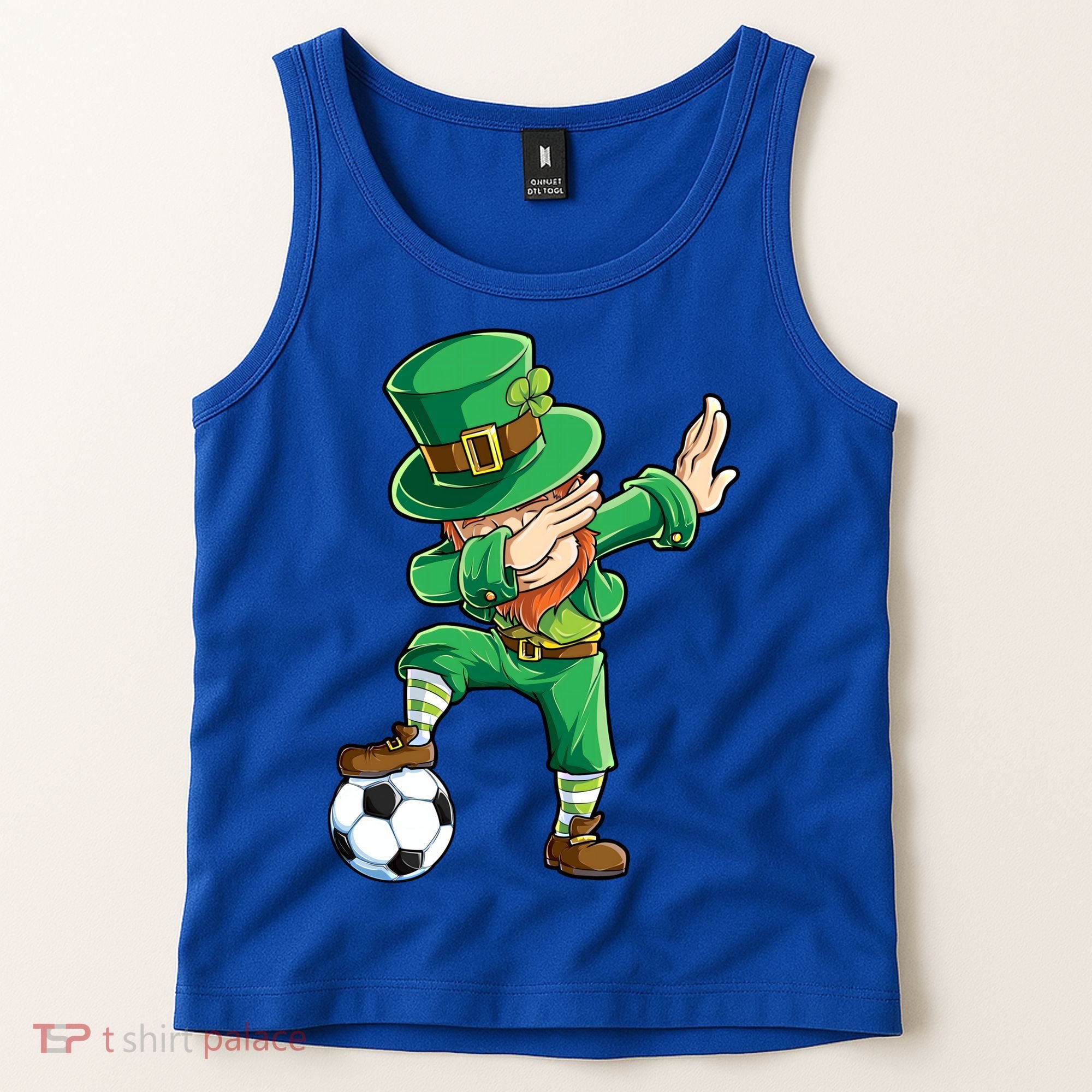 Dabbing Leprechaun St Patricks Day Soccer Sports Gift Tank Top