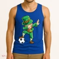 Dabbing Leprechaun St Patricks Day Soccer Sports Gift Tank Top thumb 3