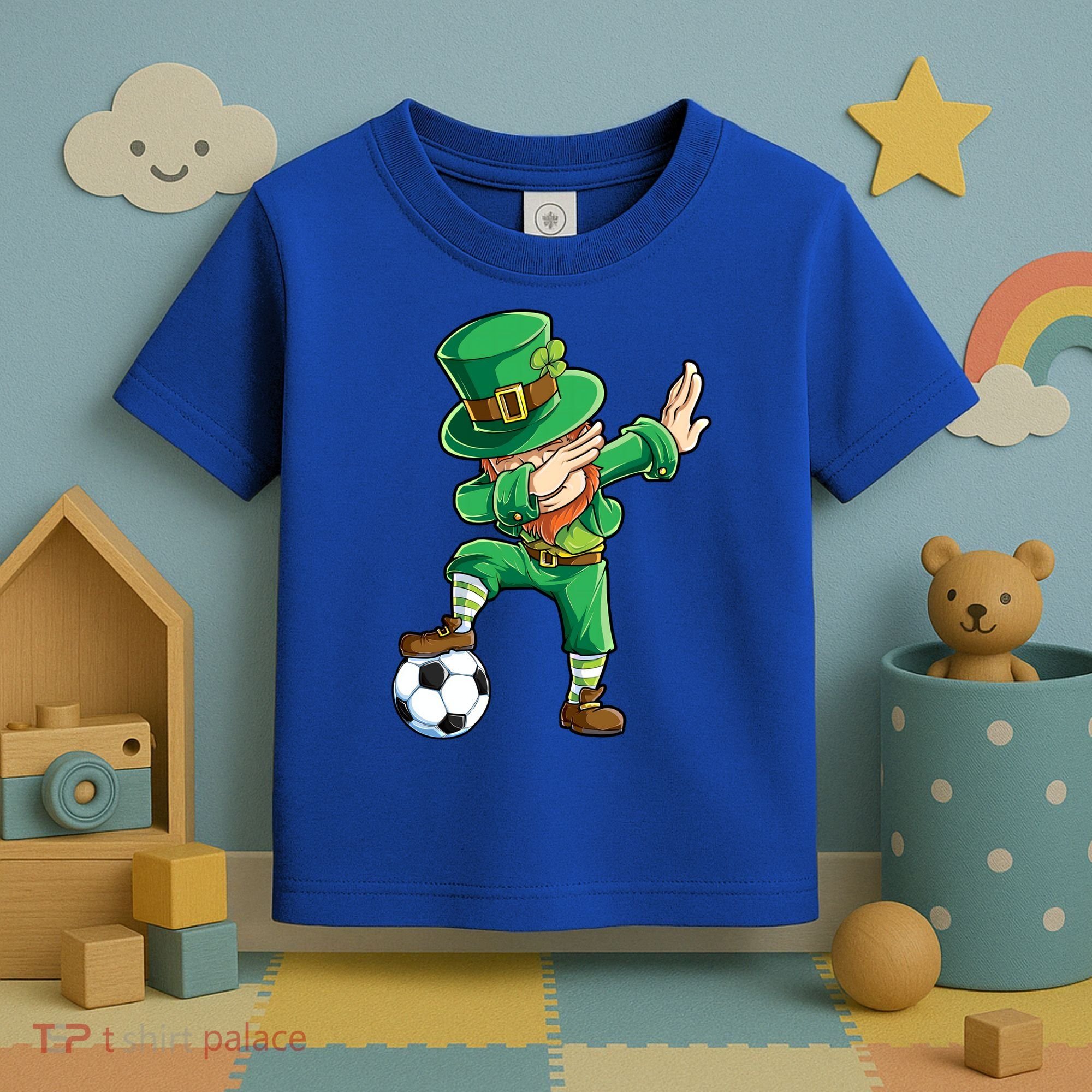 Dabbing Leprechaun St Patricks Day Soccer Sports Gift Toddler T-Shirt