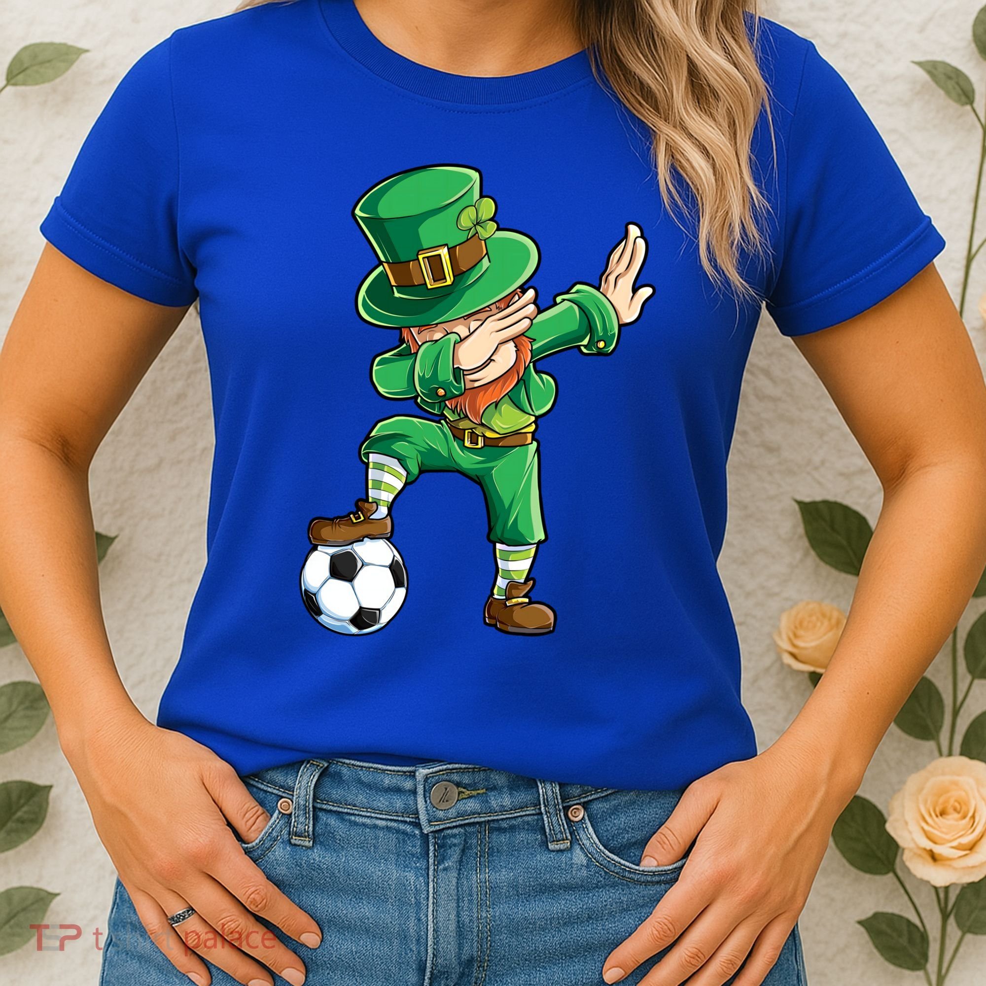 Dabbing Leprechaun St Patricks Day Soccer Sports Gift Women's T-Shirt