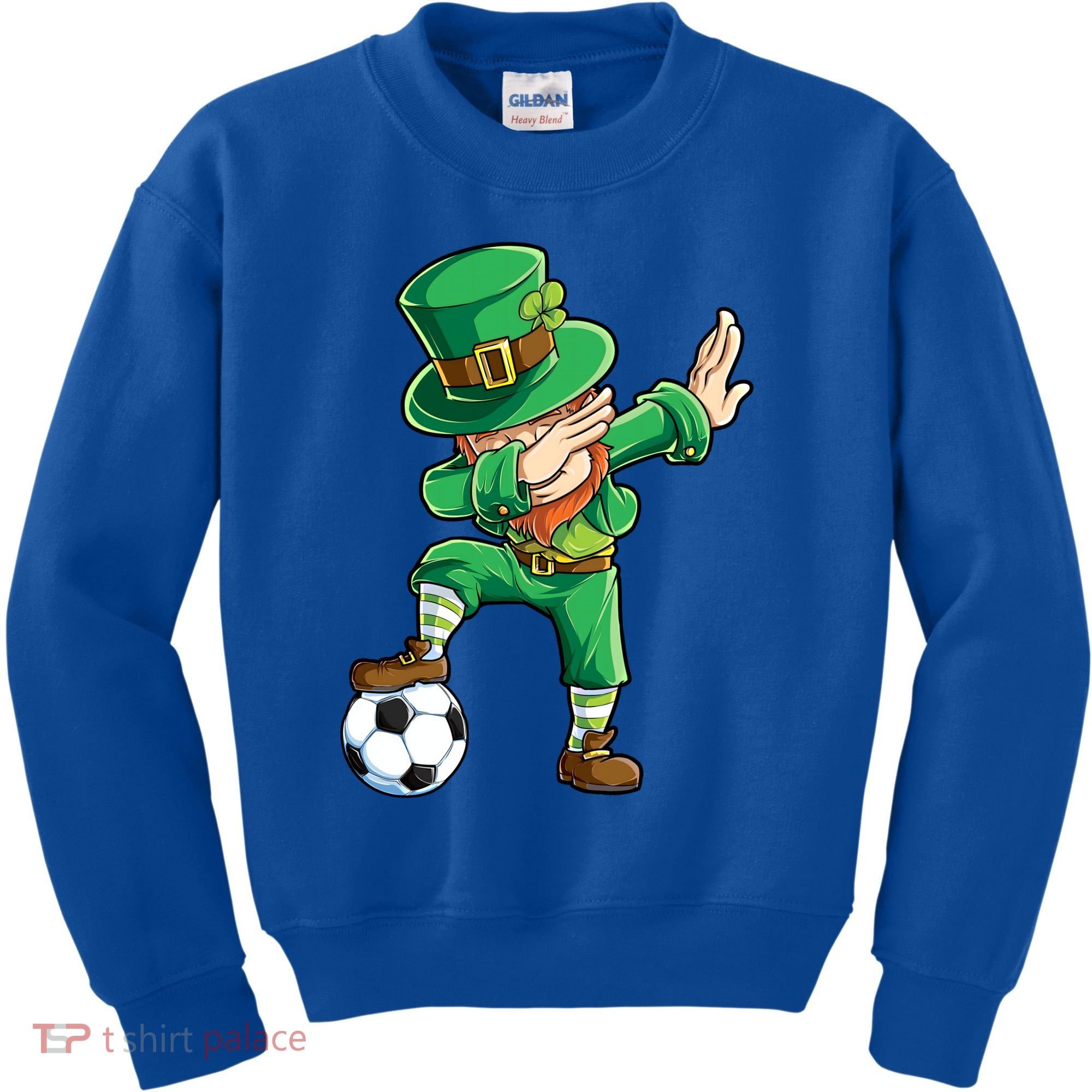 Dabbing Leprechaun St Patricks Day Soccer Sports Gift Kids Sweatshirt