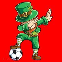 Dabbing Leprechaun St Patricks Day Soccer Sports Gift Santa Hat thumb 1