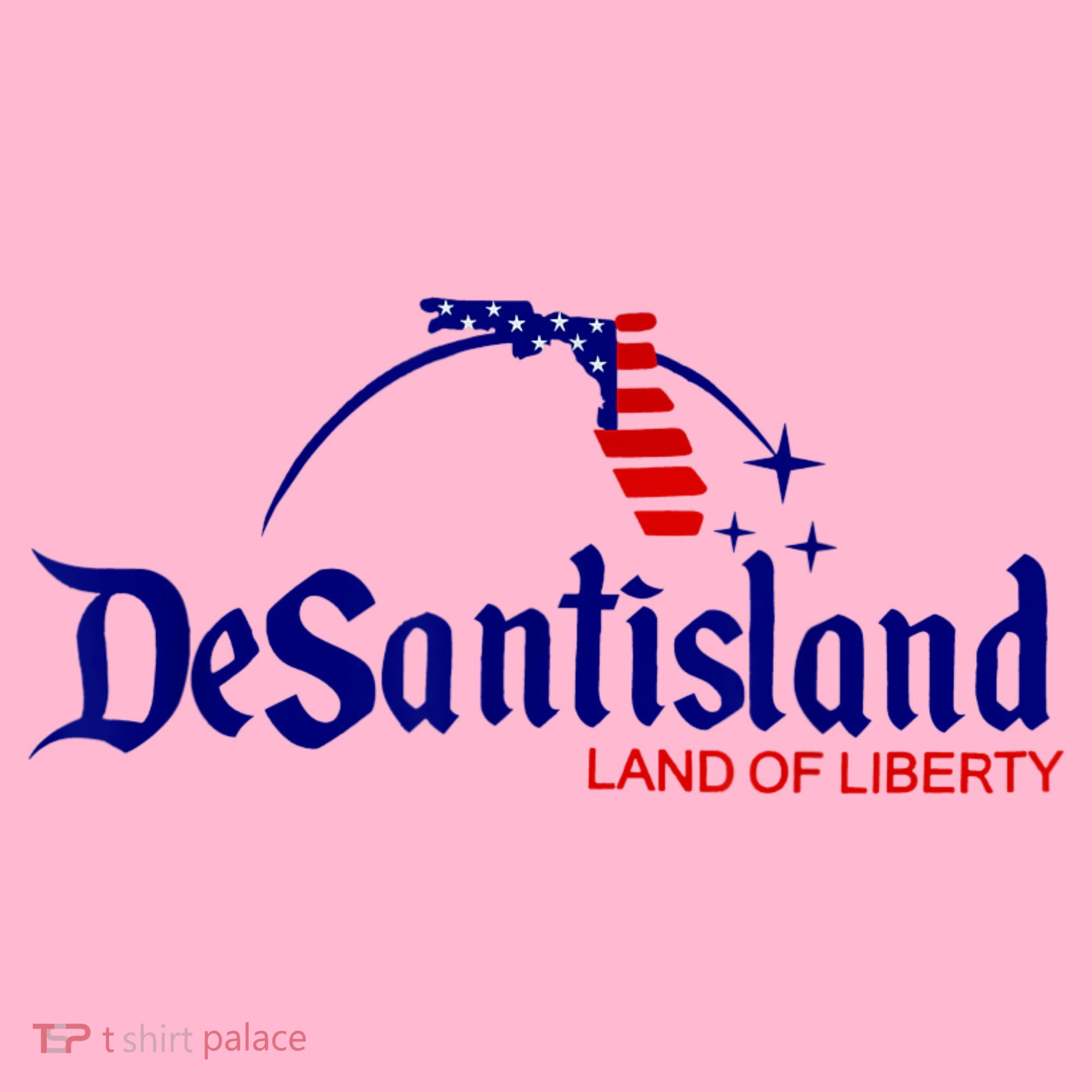 DeSantisLand Land State Of Liberty Florida Map Patriotic Coaster