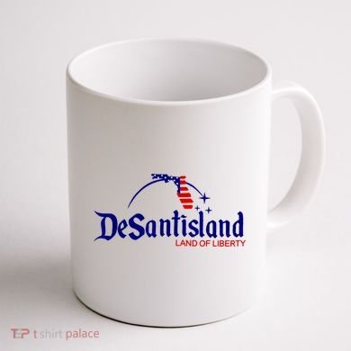 DeSantisLand Land State Of Liberty Florida Map Patriotic Coffee Mug back