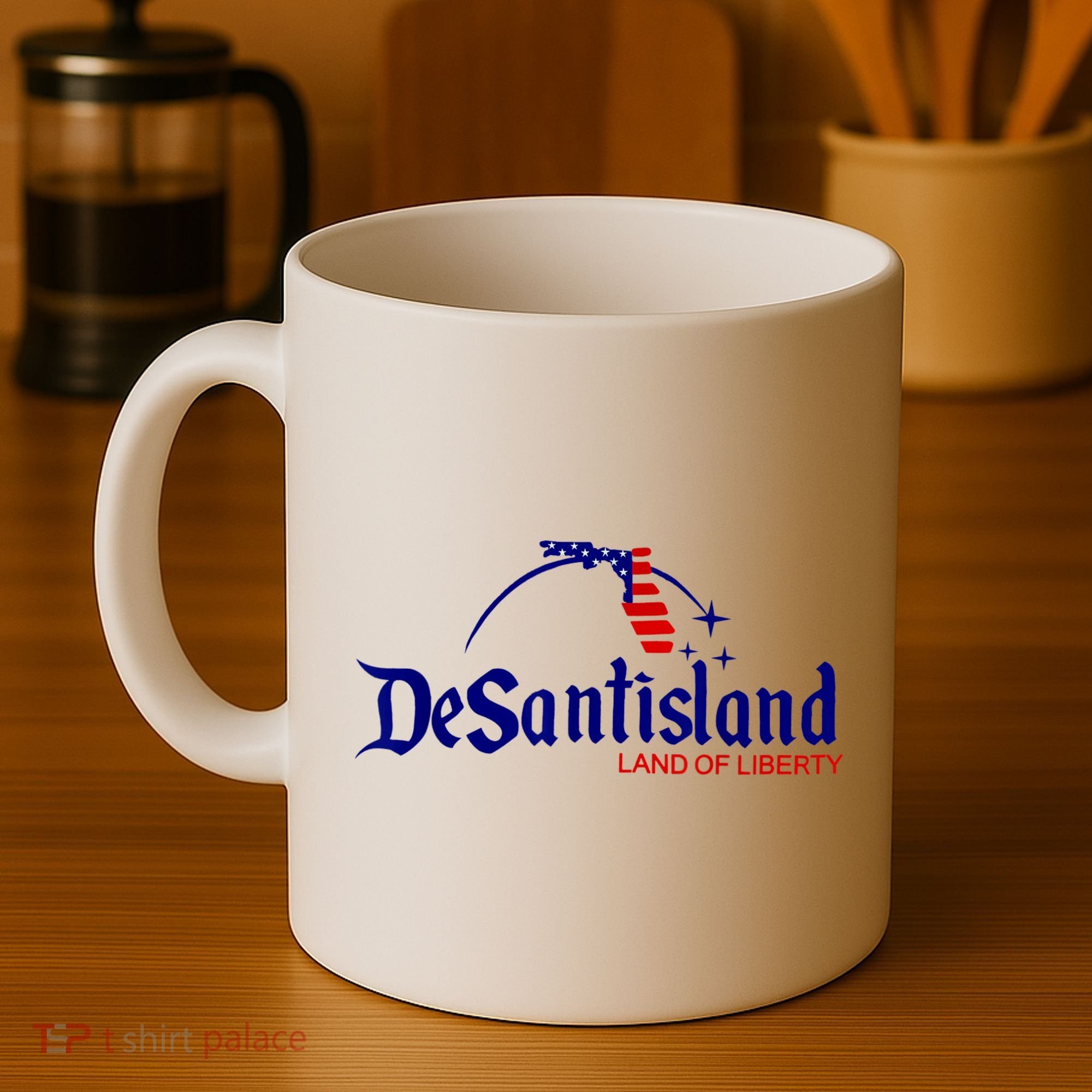 DeSantisLand Land State Of Liberty Florida Map Patriotic Coffee Mug