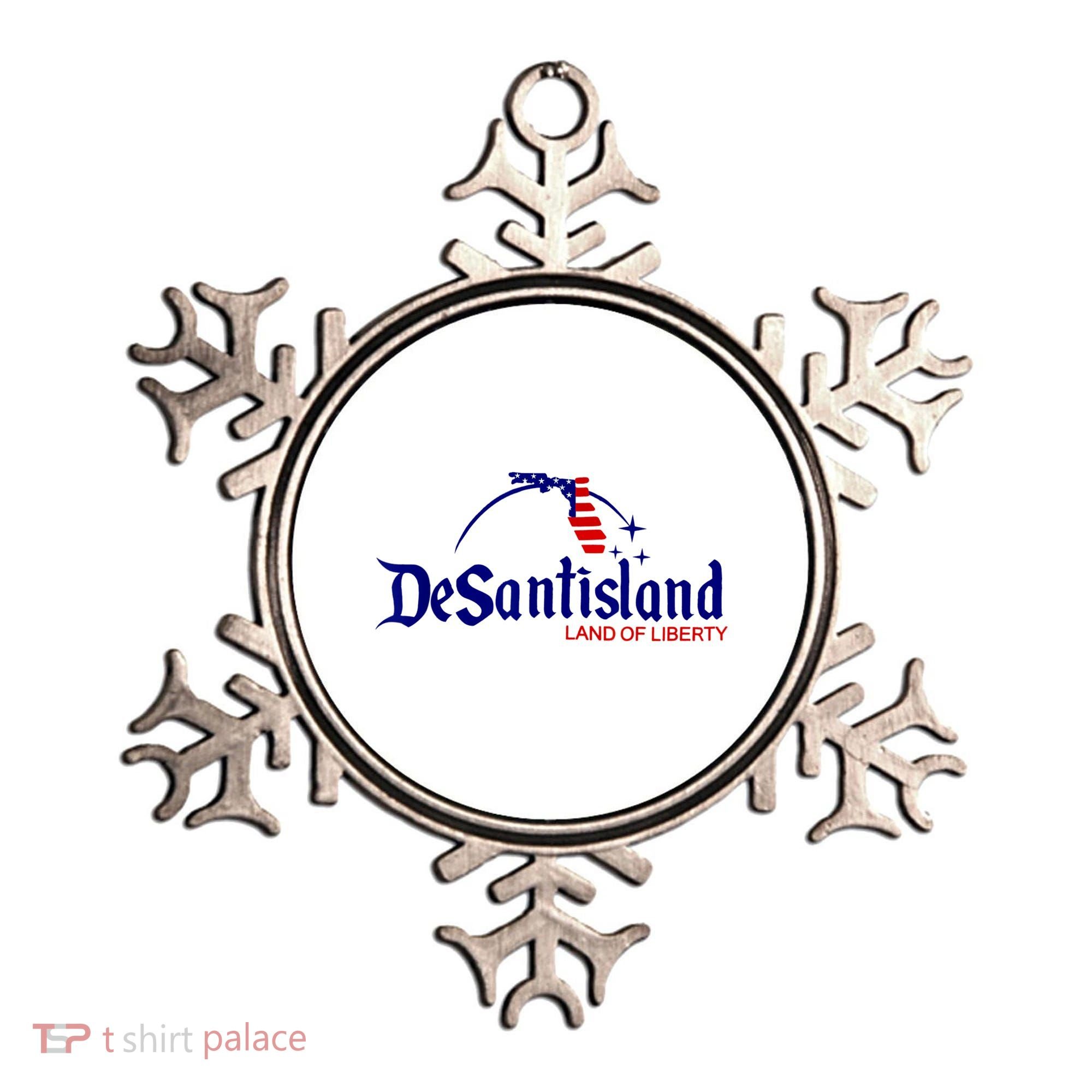 DeSantisLand Land State Of Liberty Florida Map Patriotic Ornament