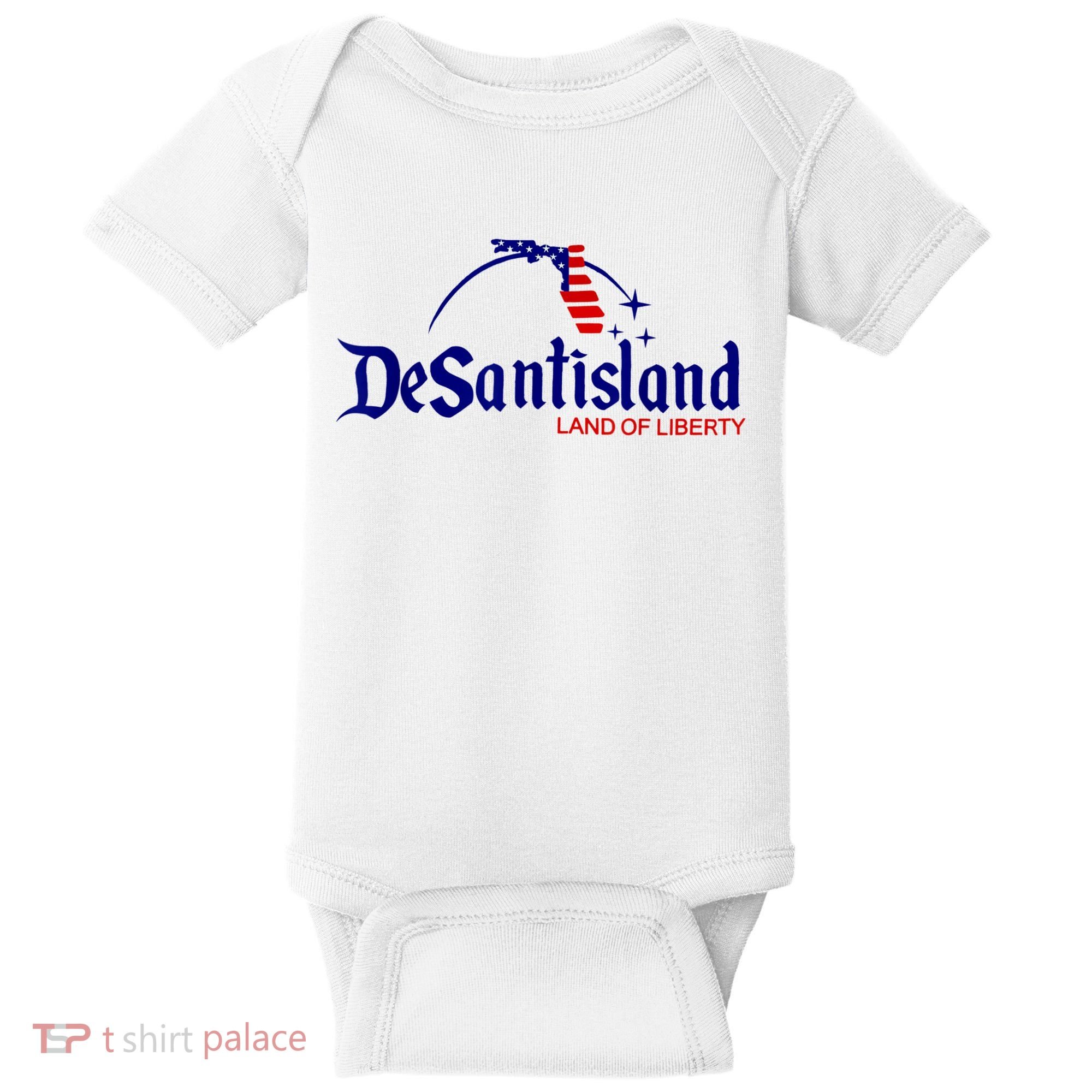 DeSantisLand Land State Of Liberty Florida Map Patriotic Baby Bodysuit