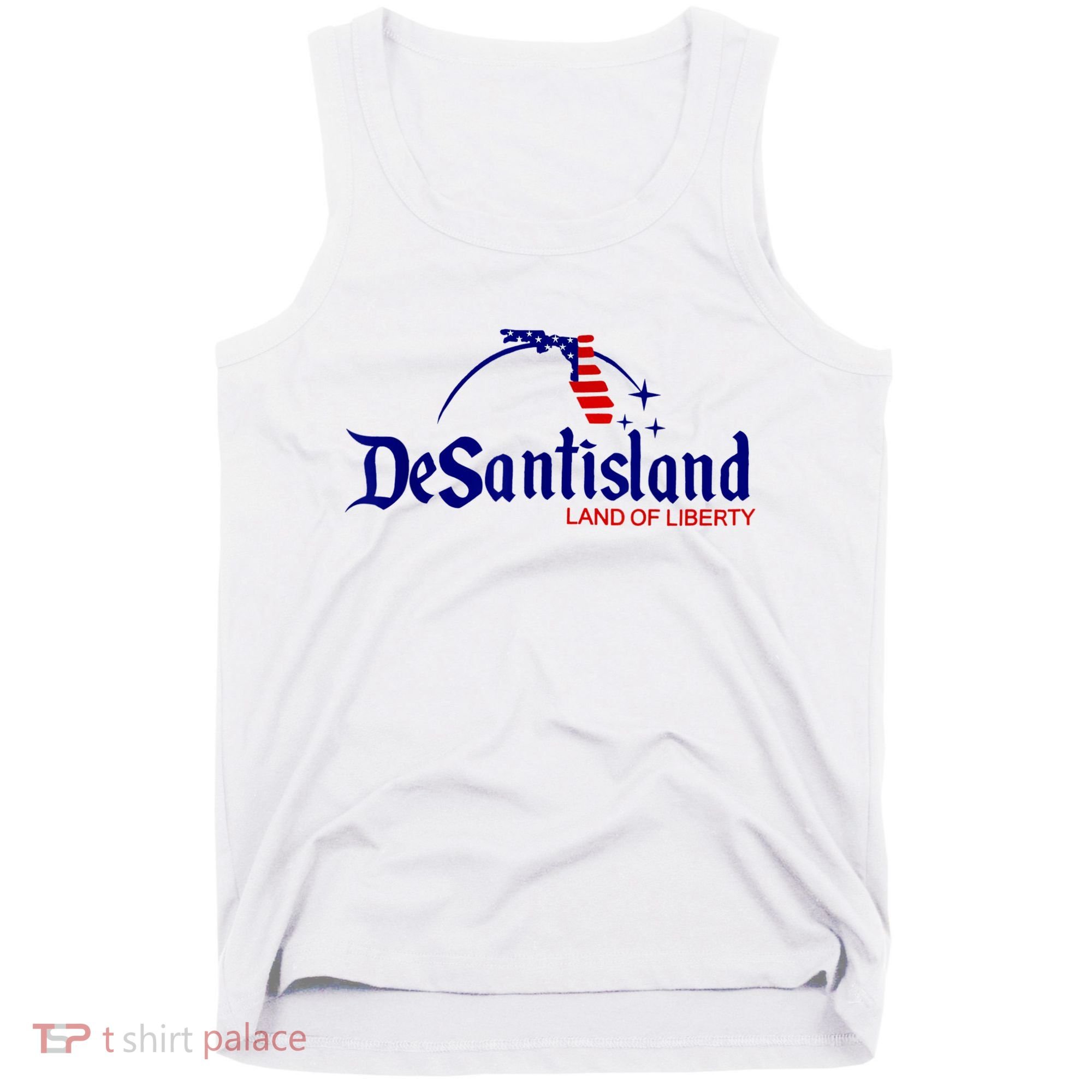 DeSantisLand Land State Of Liberty Florida Map Patriotic Tank Top