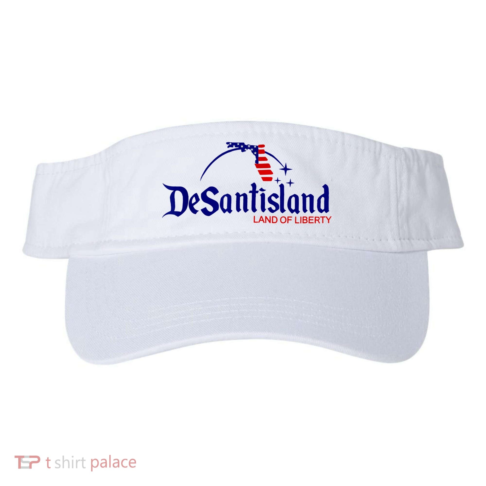 DeSantisLand Land State Of Liberty Florida Map Patriotic Visor