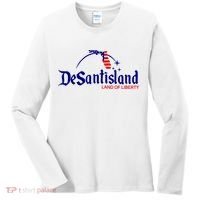 DeSantisLand Land State Of Liberty Florida Map Patriotic Women's Long Sleeve Shirt thumb 0
