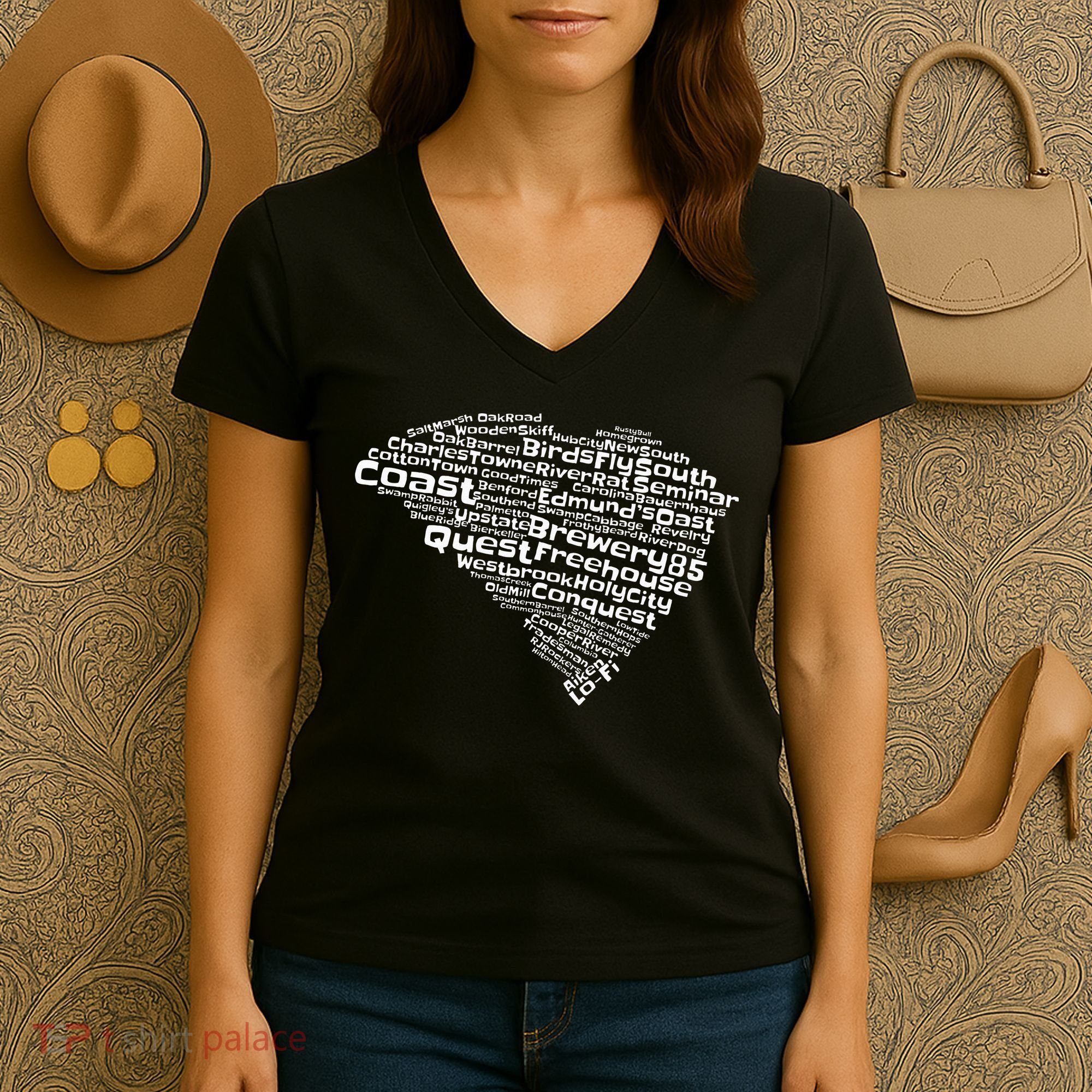 Drink Local South Carolina Breweries Women's V-Neck T-Shirt