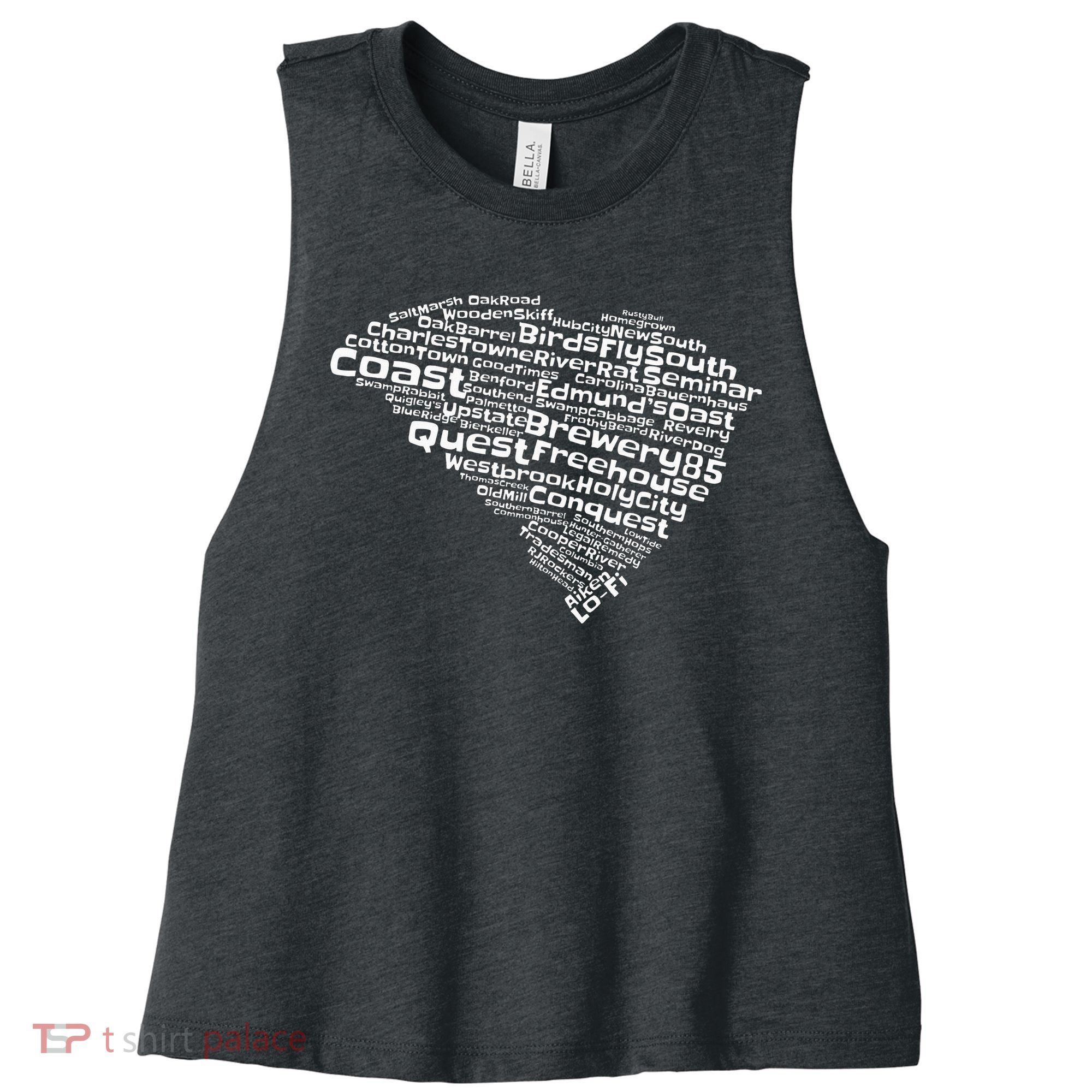 Drink Local South Carolina Breweries Women's Racerback Cropped Tank