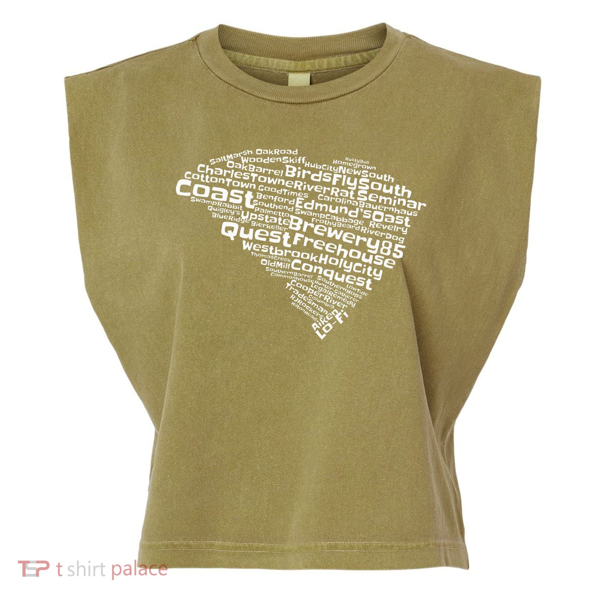 Drink Local South Carolina Breweries Garment-Dyed Women's Muscle Tee