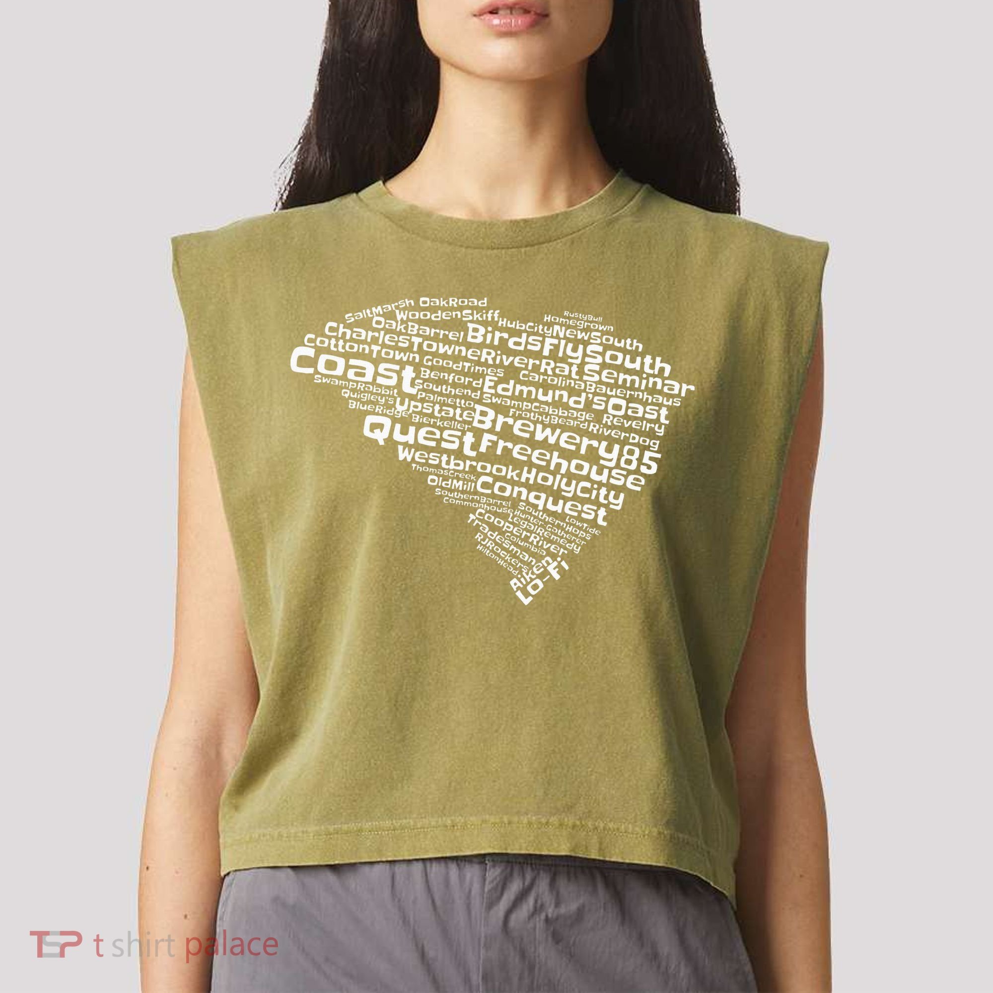 Drink Local South Carolina Breweries Garment-Dyed Women's Muscle Tee