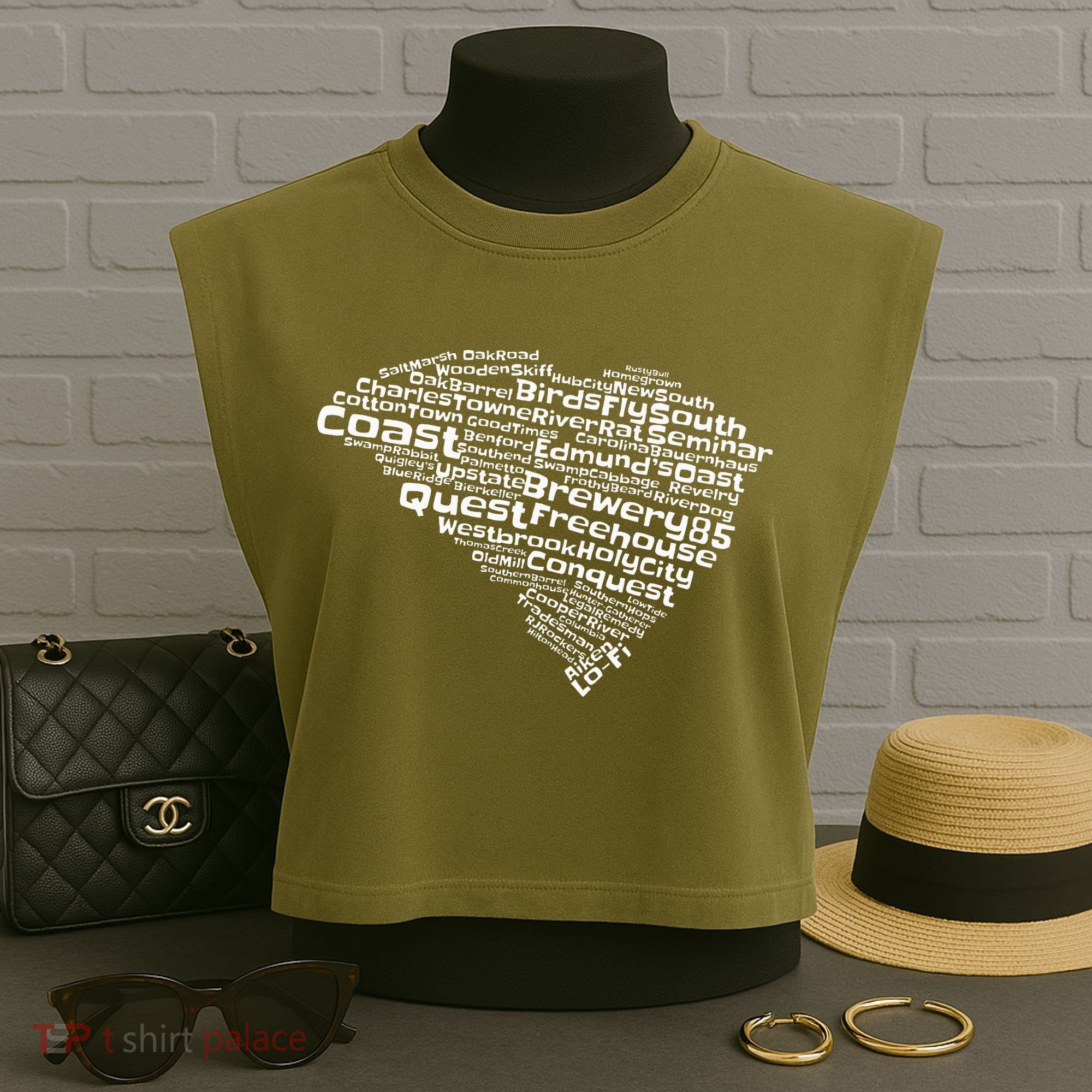 Drink Local South Carolina Breweries Garment-Dyed Women's Muscle Tee