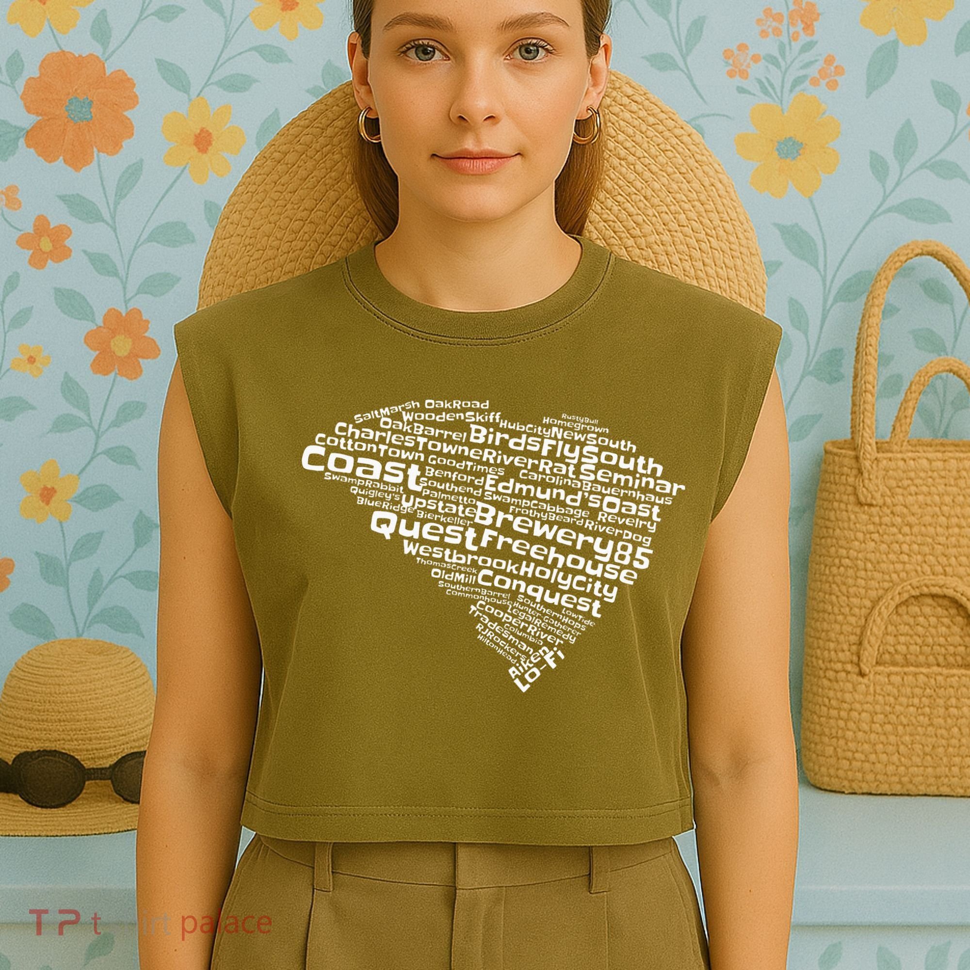 Drink Local South Carolina Breweries Garment-Dyed Women's Muscle Tee
