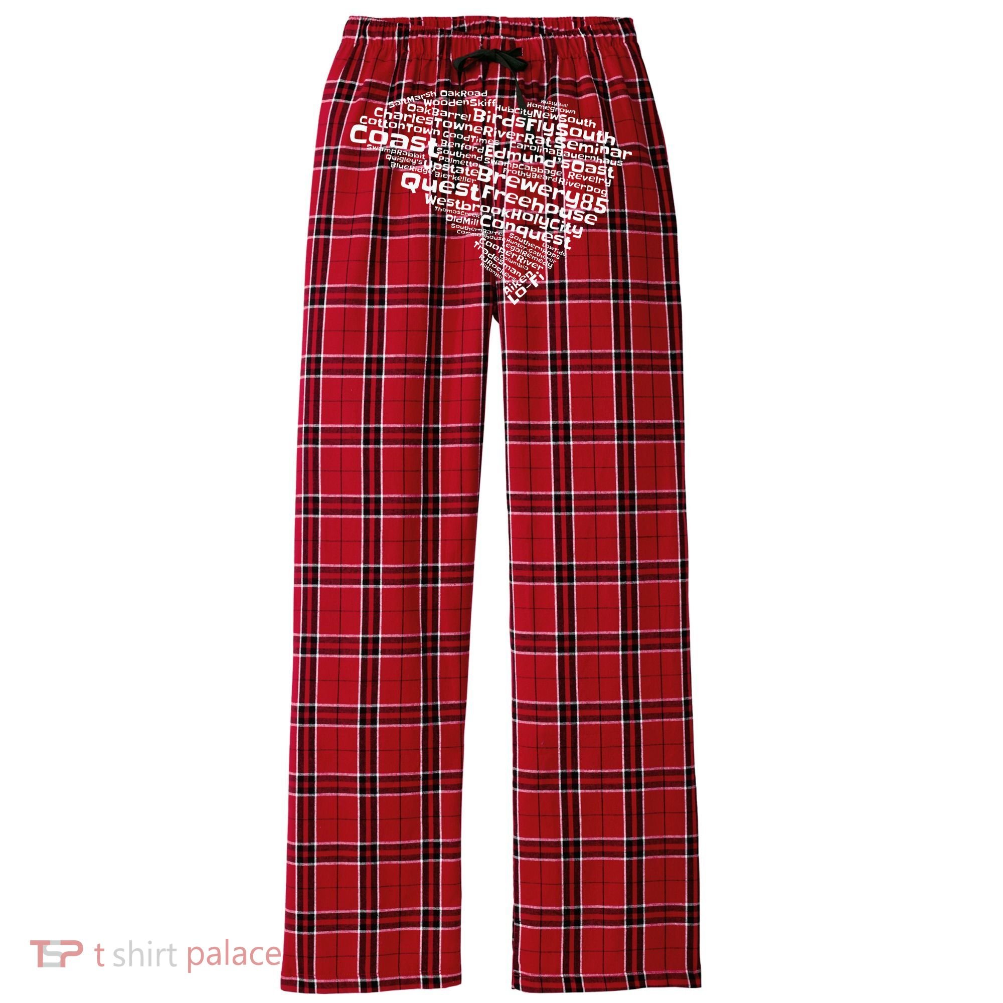 Drink Local South Carolina Breweries Women's Flannel Plaid Pajama Pants