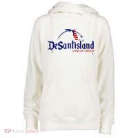 DeSantisLand Land State of Liberty Florida Map Patriotic Womens Funnel Neck Pullover Hood thumb 0