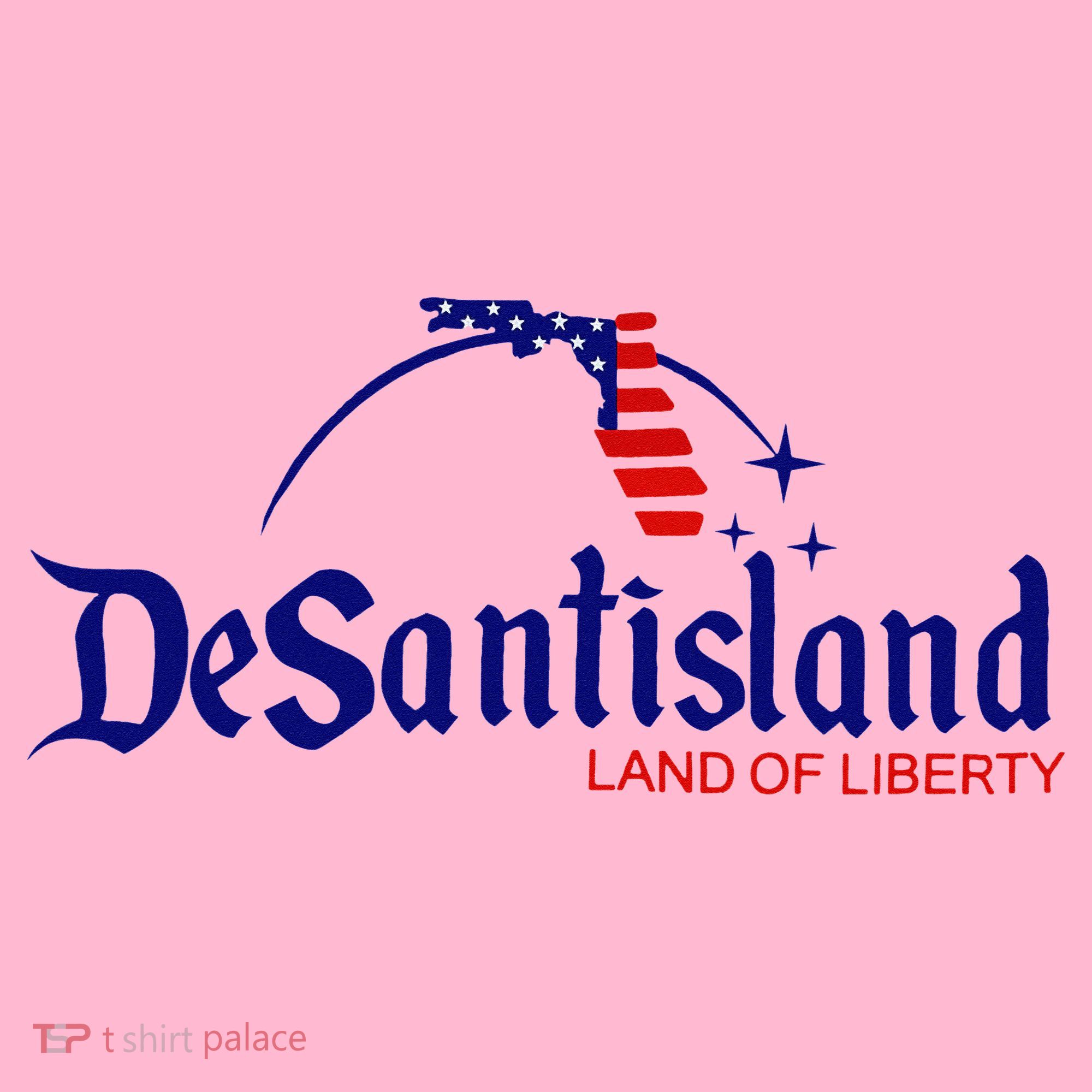 DeSantisLand Land State of Liberty Florida Map Patriotic Coaster