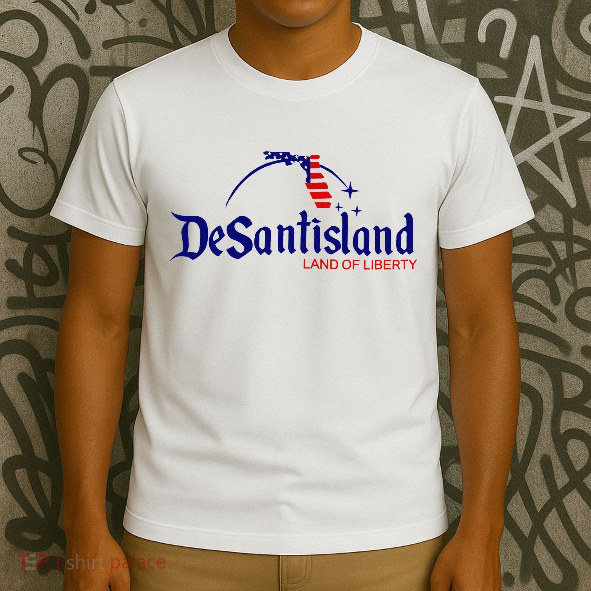 DeSantisLand Land State of Liberty Florida Map Patriotic T-Shirt