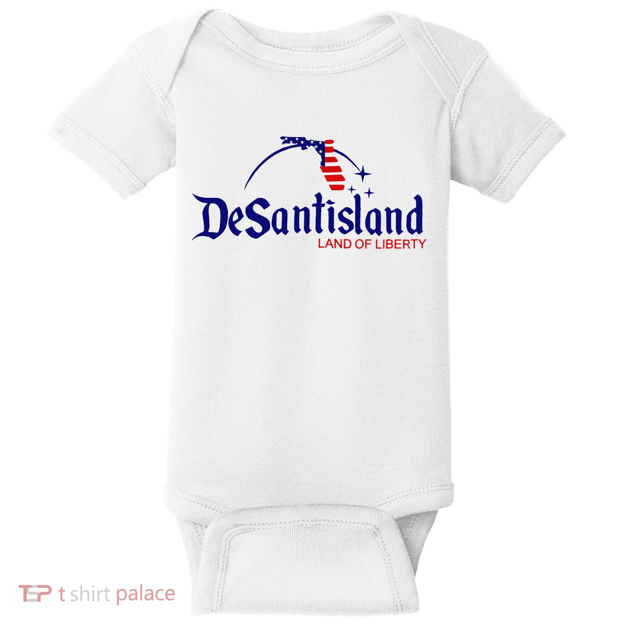 DeSantisLand Land State of Liberty Florida Map Patriotic Baby Bodysuit