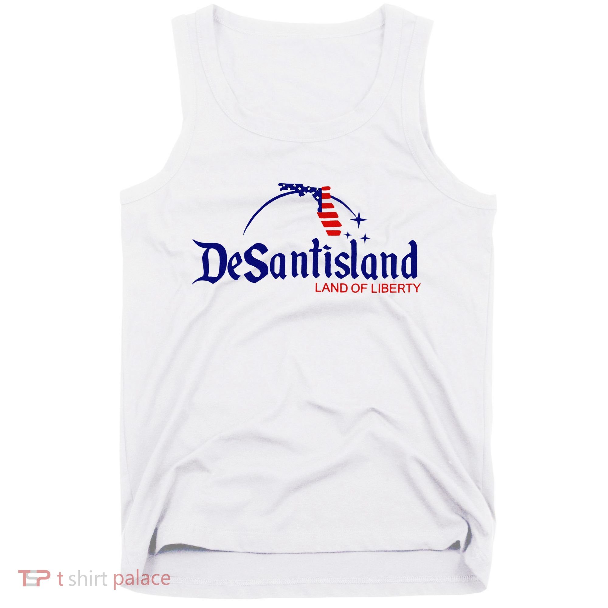DeSantisLand Land State of Liberty Florida Map Patriotic Tank Top