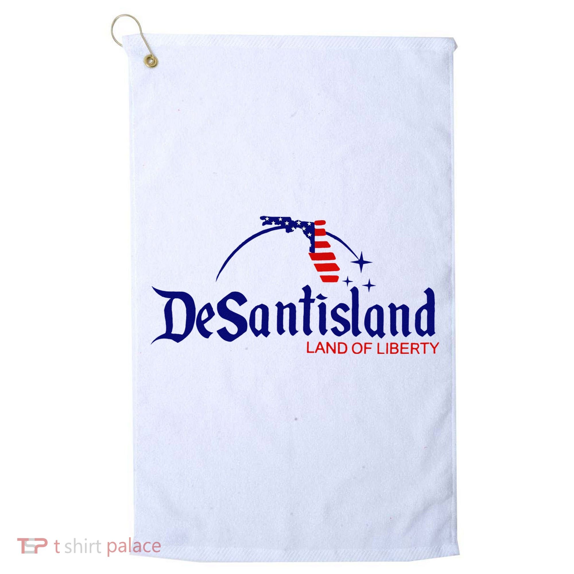 DeSantisLand Land State of Liberty Florida Map Patriotic Golf Towel