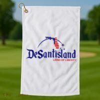 DeSantisLand Land State of Liberty Florida Map Patriotic Golf Towel thumb 1