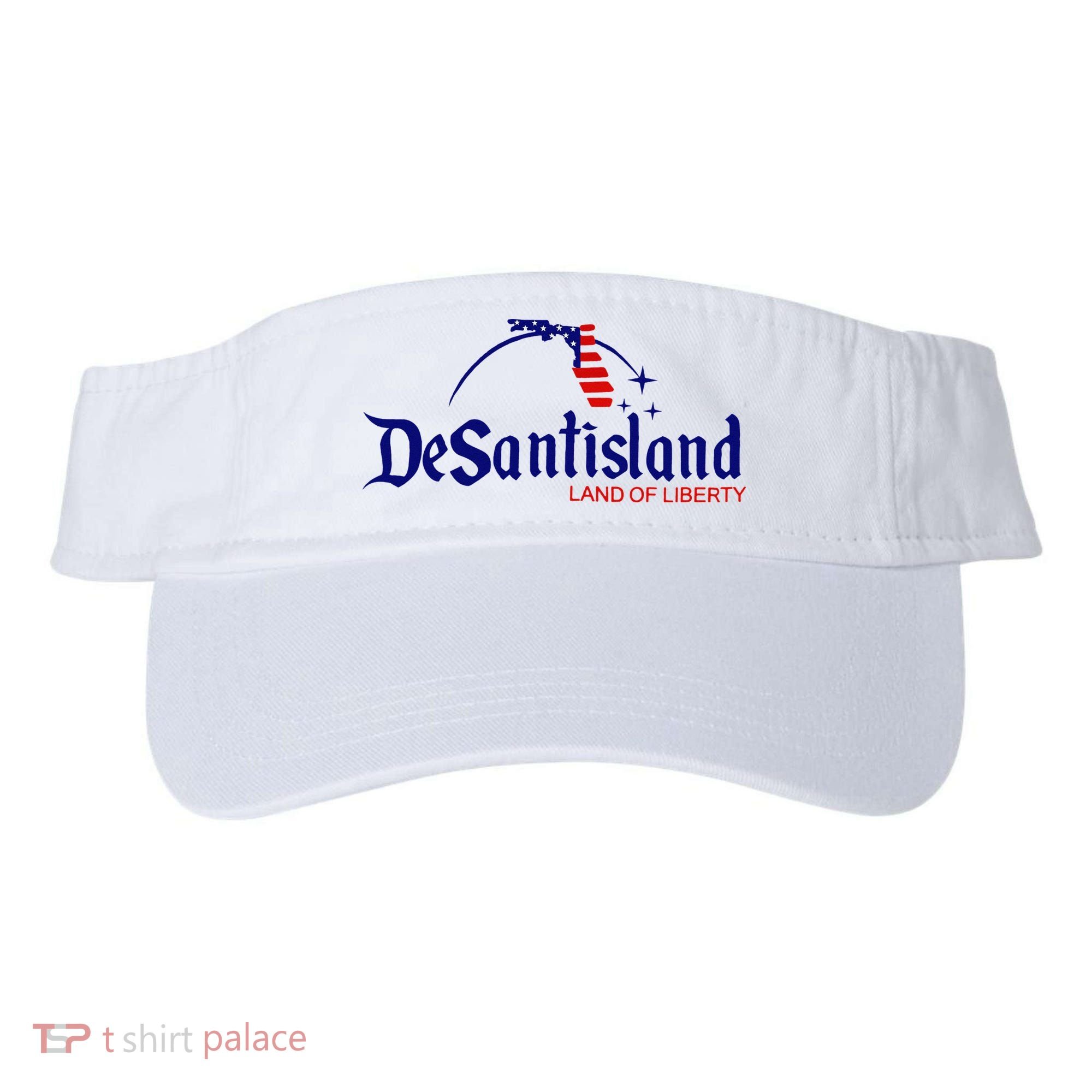DeSantisLand Land State of Liberty Florida Map Patriotic Visor