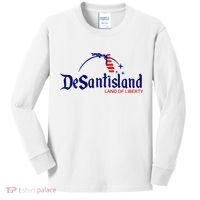 DeSantisLand Land State of Liberty Florida Map Patriotic Kids Long Sleeve Shirt thumb 0
