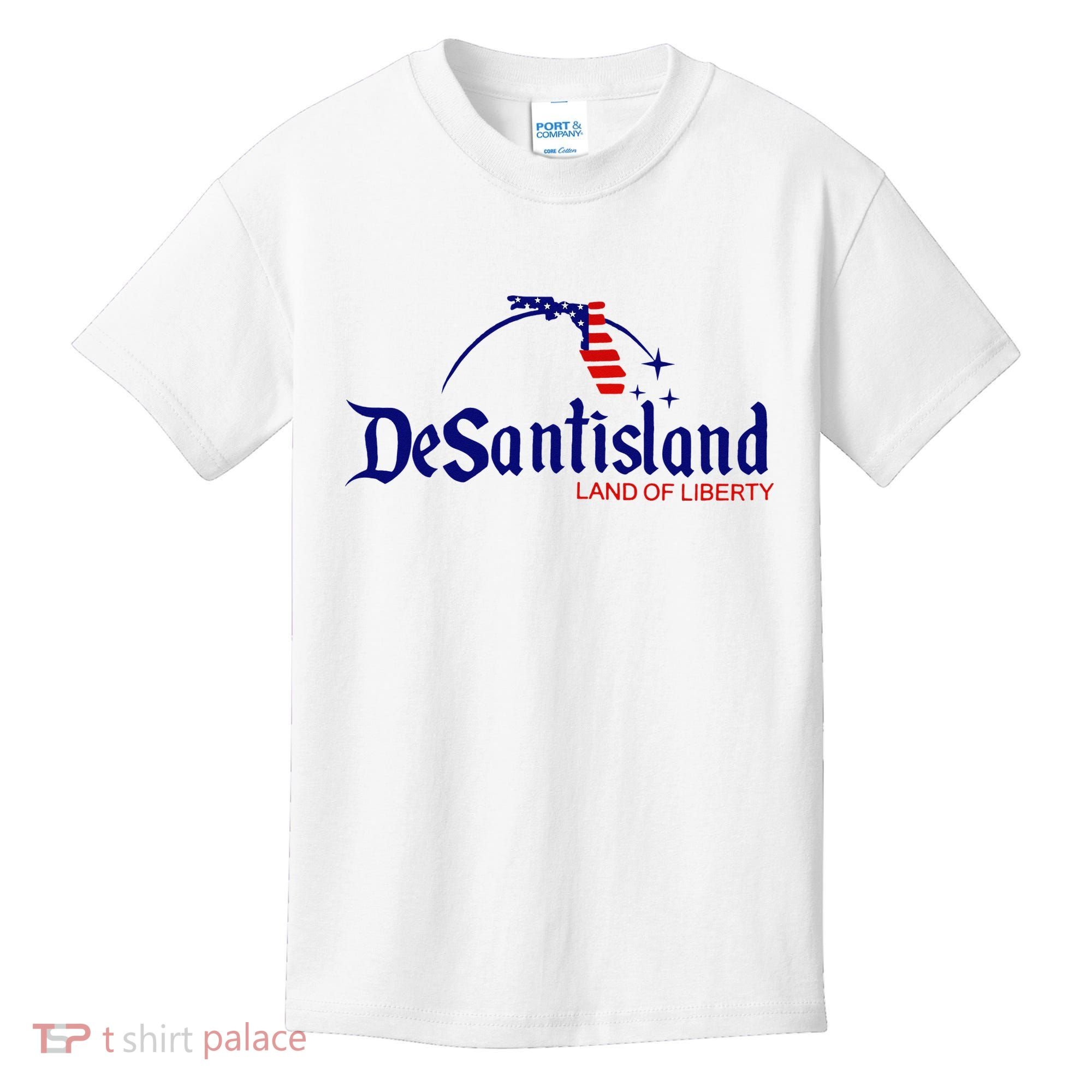 DeSantisLand Land State of Liberty Florida Map Patriotic Kids T-Shirt