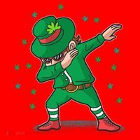 Dabbing Leprechaun St Patricks Day Party Santa Hat thumb 1