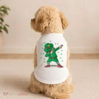 Dabbing Leprechaun St Patricks Day Party Doggie Tank thumb 2