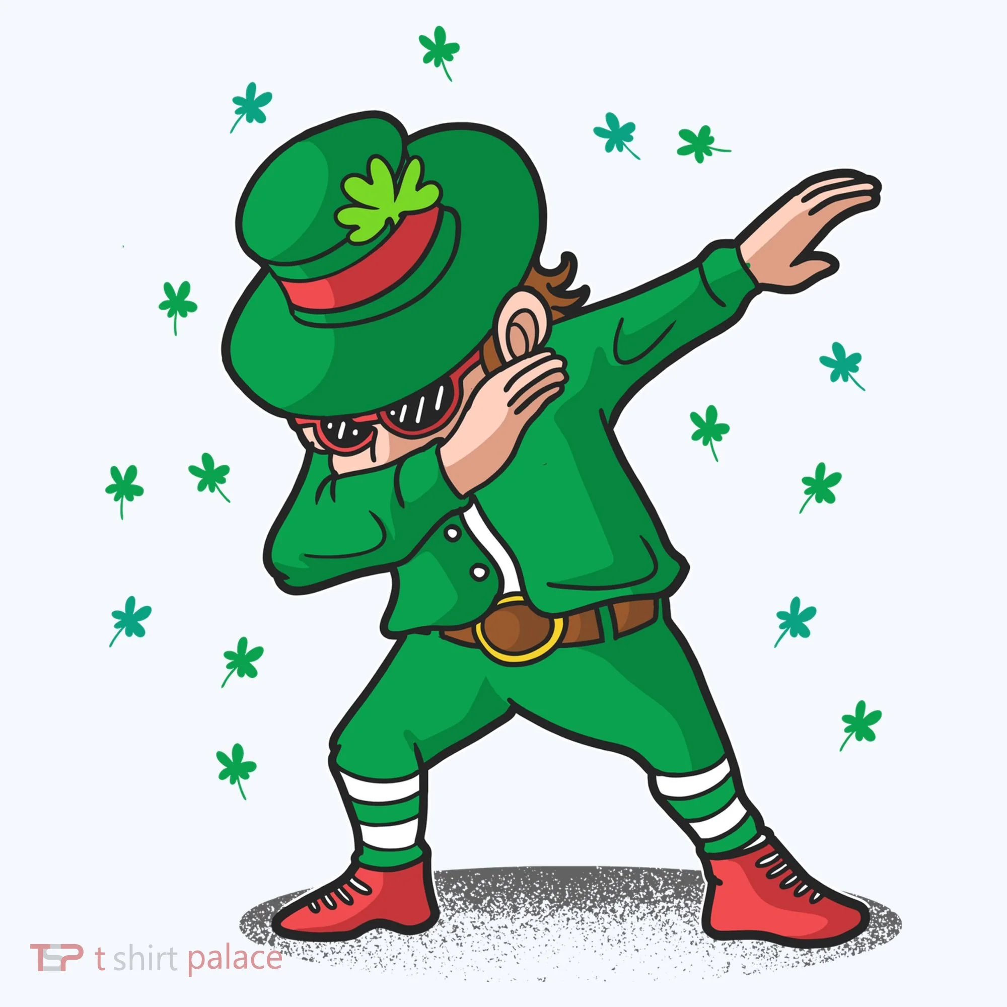 Dabbing Leprechaun St Patricks Day Party Doggie Tank