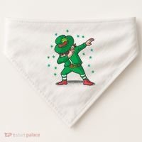 Dabbing Leprechaun St Patricks Day Party USA-Made Doggie Bandana thumb 0