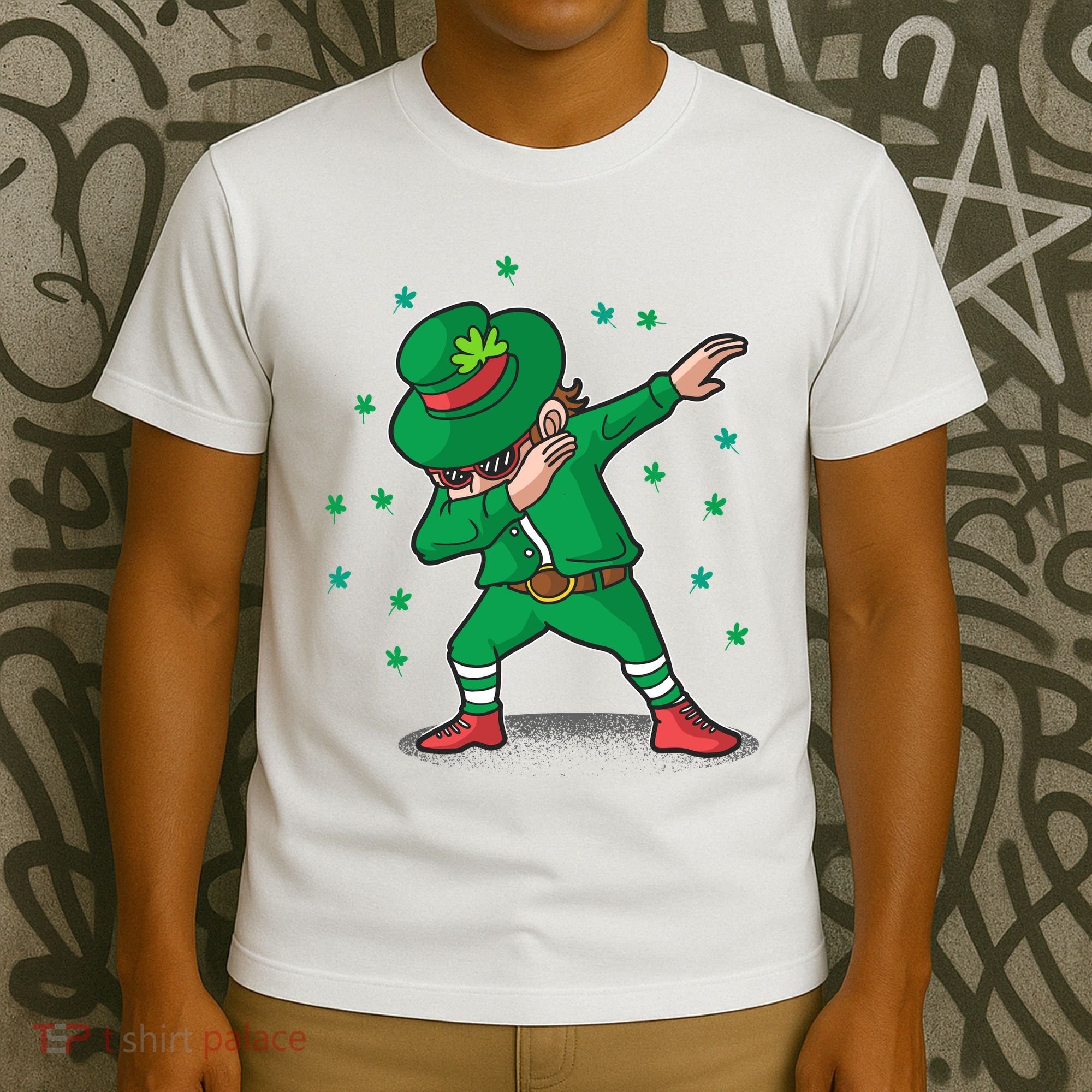 Dabbing Leprechaun St Patricks Day Party T-Shirt