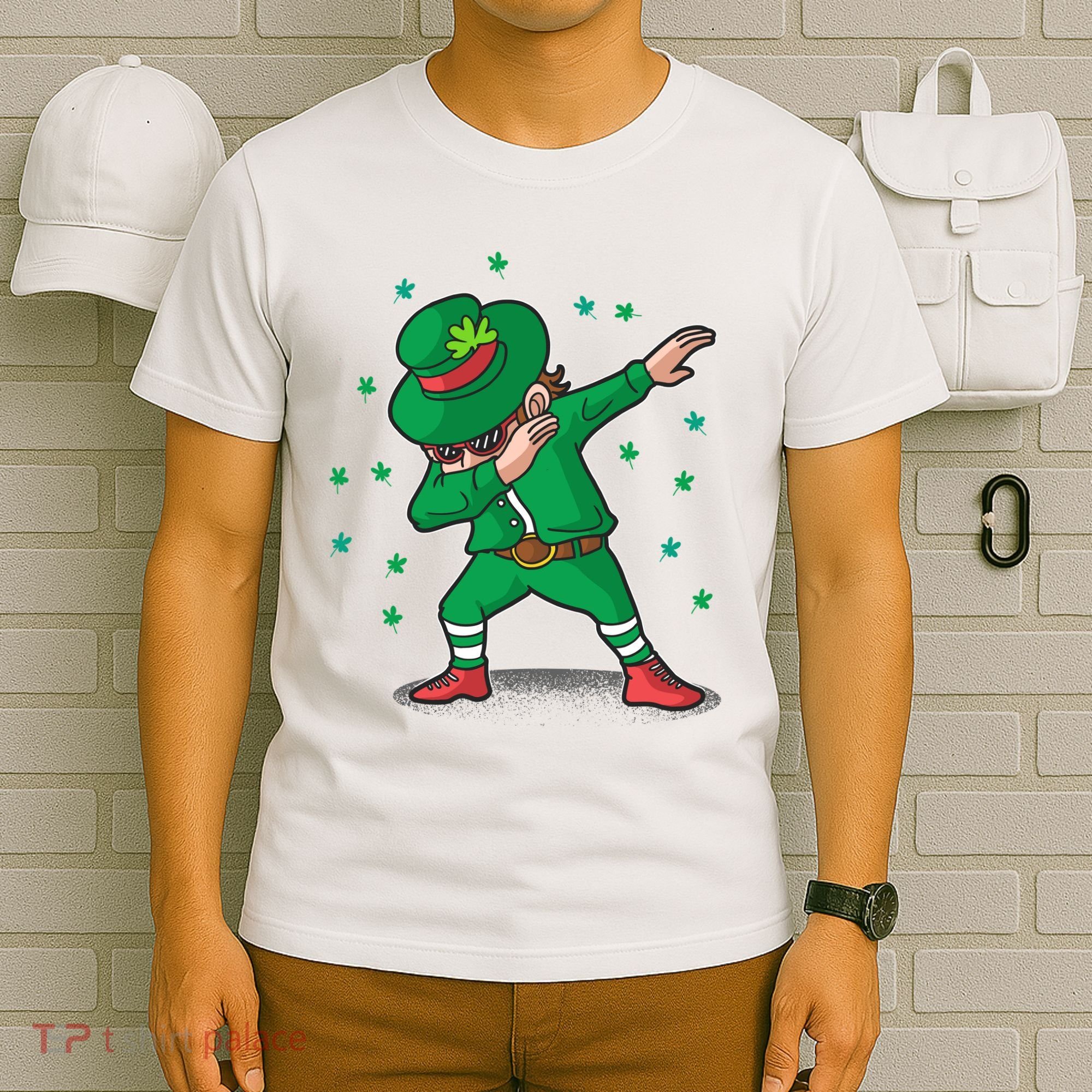 Dabbing Leprechaun St Patricks Day Party T-Shirt