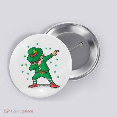 Dabbing Leprechaun St Patricks Day Party Button