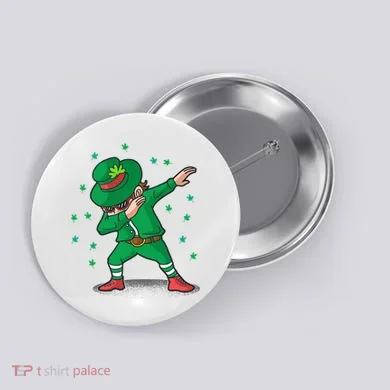 Dabbing Leprechaun St Patricks Day Party Button