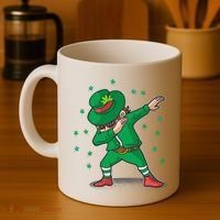 Dabbing Leprechaun St Patricks Day Party Coffee Mug thumb 4