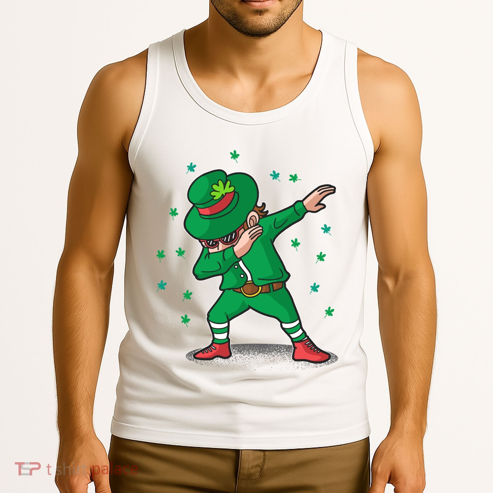 Dabbing Leprechaun St Patricks Day Party Tank Top