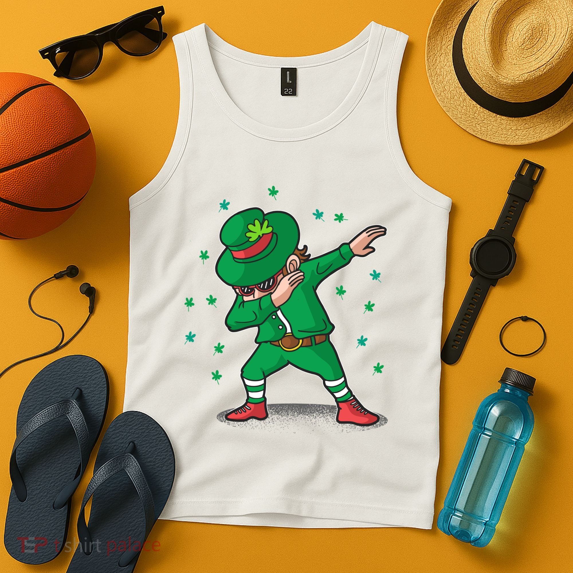 Dabbing Leprechaun St Patricks Day Party Tank Top
