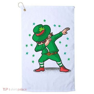 Dabbing Leprechaun St Patricks Day Party Golf Towel
