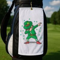 Dabbing Leprechaun St Patricks Day Party Golf Towel thumb 2